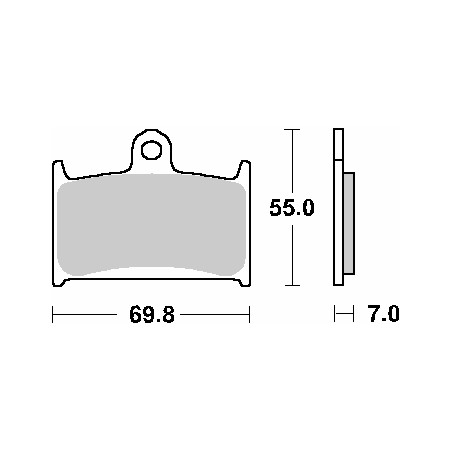 SBS KLOCKI HAMULCOWE KH145 / KH236 STREET CERAMIC KOLOR CZARNY PASUJE DO: YAMAHA RF900, SUZUKI GSF1200 `96-00